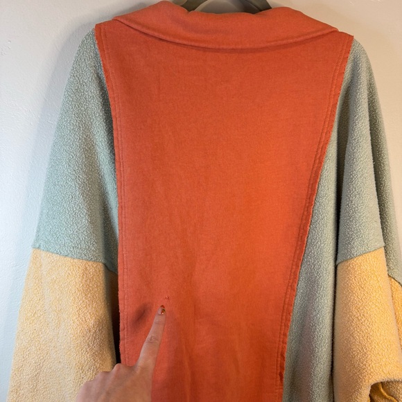 Free People Sidewalk Colorblock Sweatshirt XL - Picture 7 of 10
